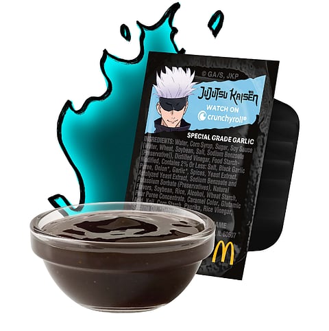 McDonald's New Special Grade Garlic Sauce Featuring Jujutsu Kaisen's Satoru Gojo